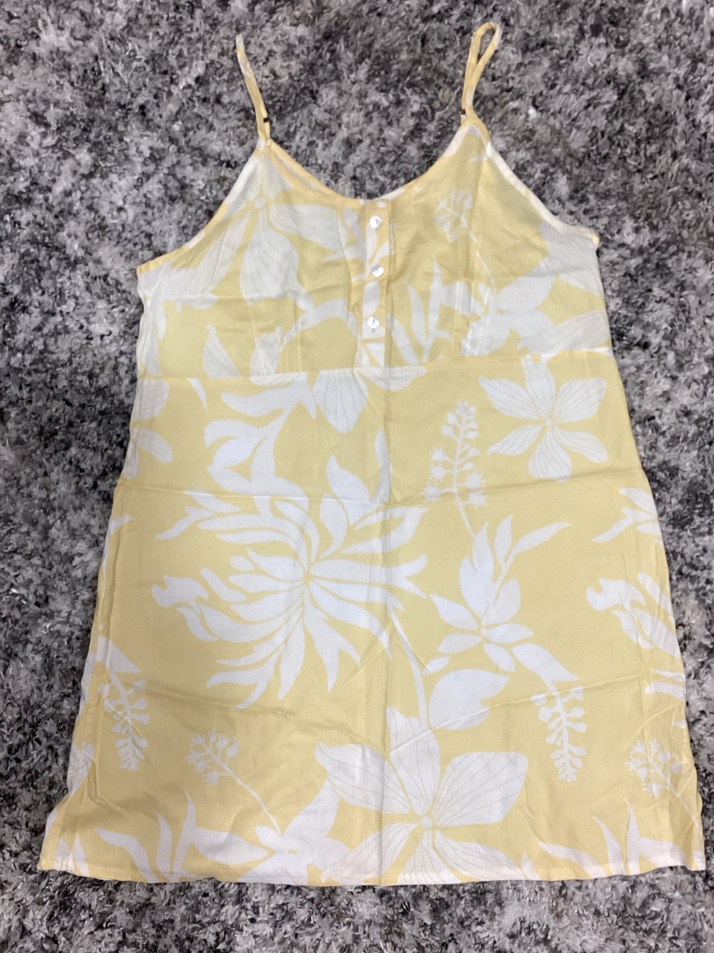 Yellow Floral Spaghetti‑Strap Dress